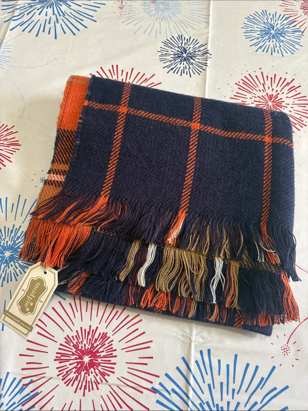 NWT MUDPIE PLAID SCARF